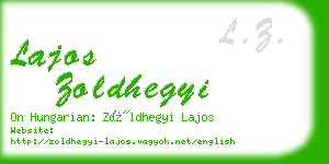 lajos zoldhegyi business card